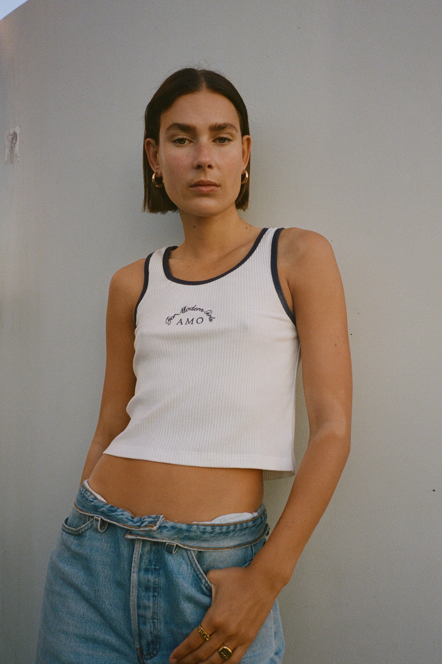 AMO Ribbed Tank Top