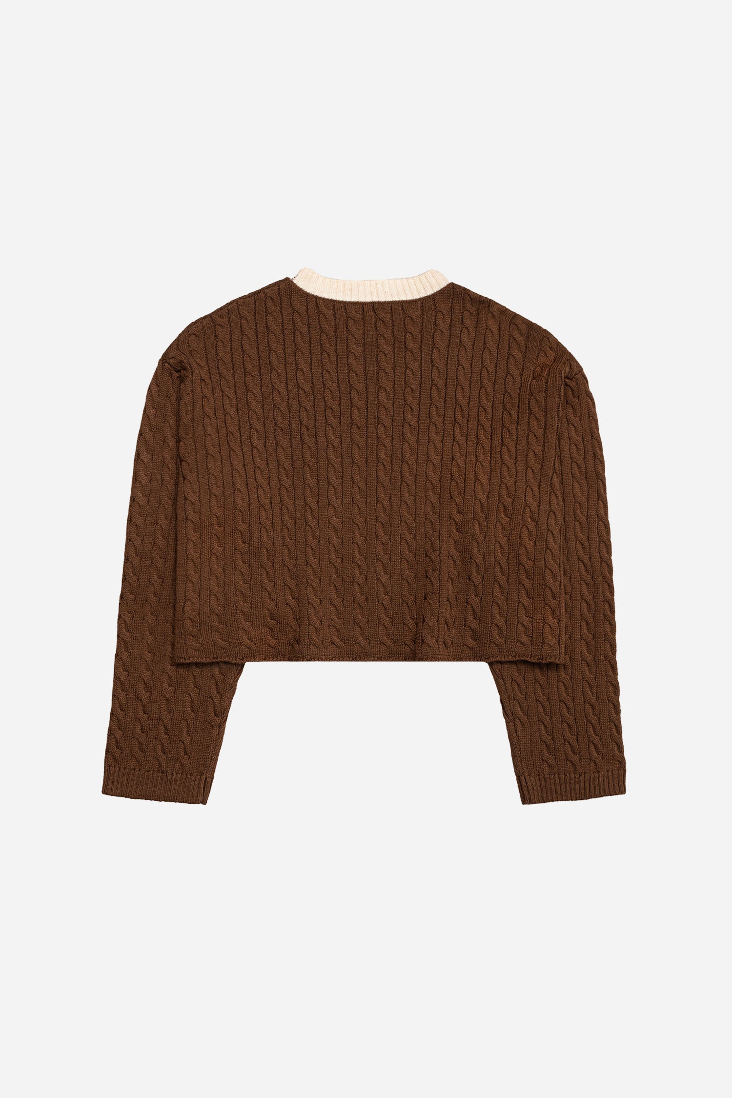 AMO Cropped Longsleeve Knit Brown