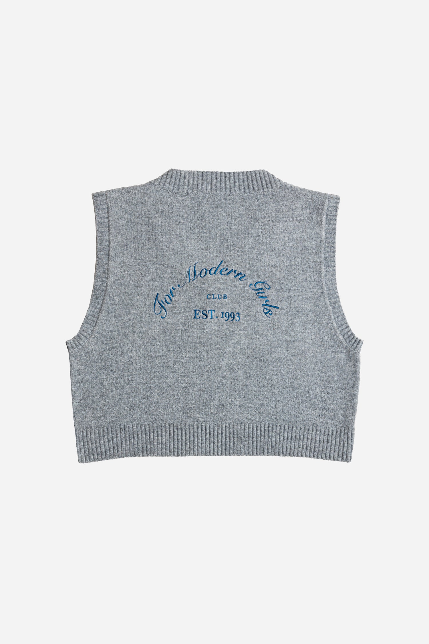 AMO Embroidered Vest Grey